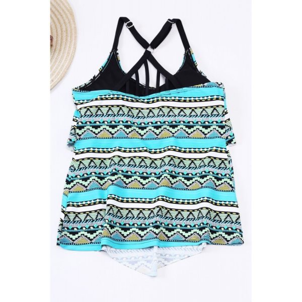 Ruffle Layered Beach Holiday Tankini Top