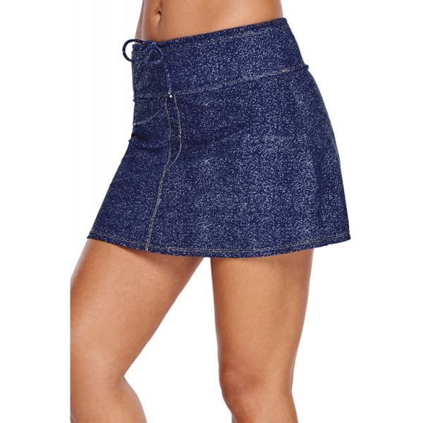 Blue Denim Look Swim Skirt